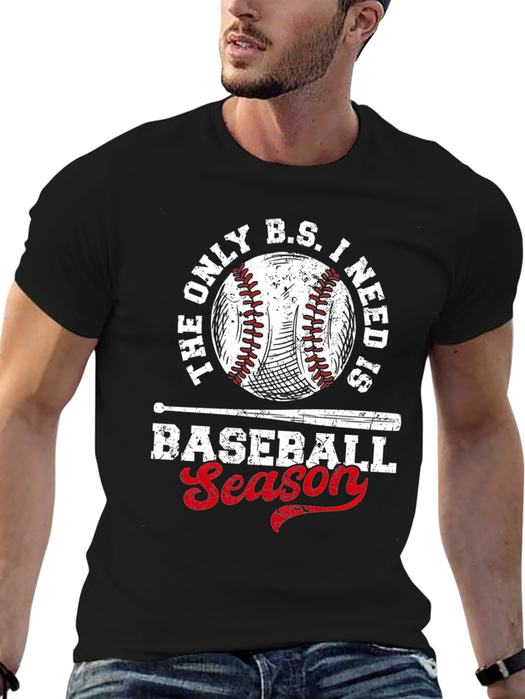 Baseball Season T-Shirt - The Only B.S. I Need