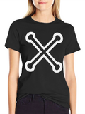 Stylish Black Tee with Unique X Design