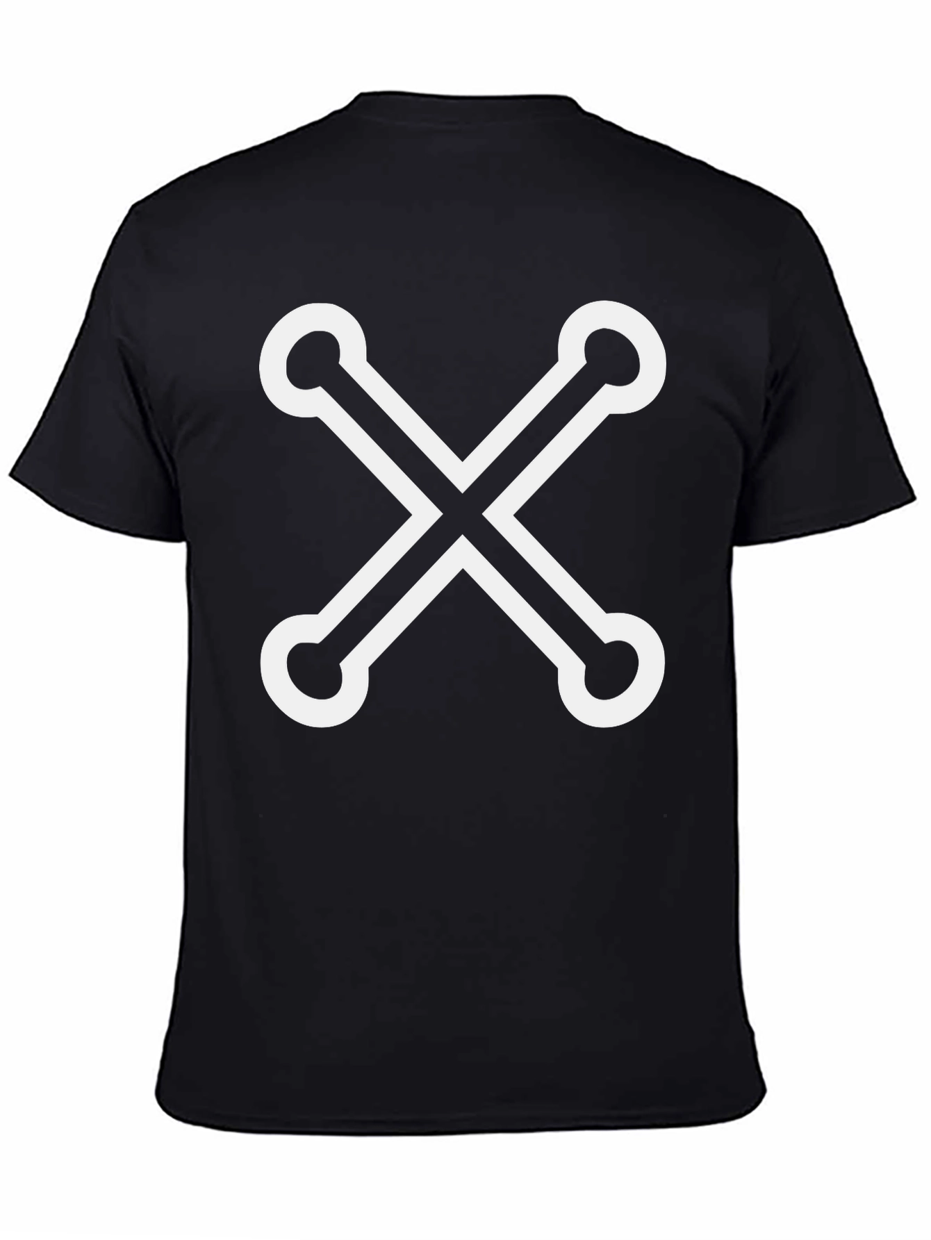Stylish Black Tee with Unique X Design