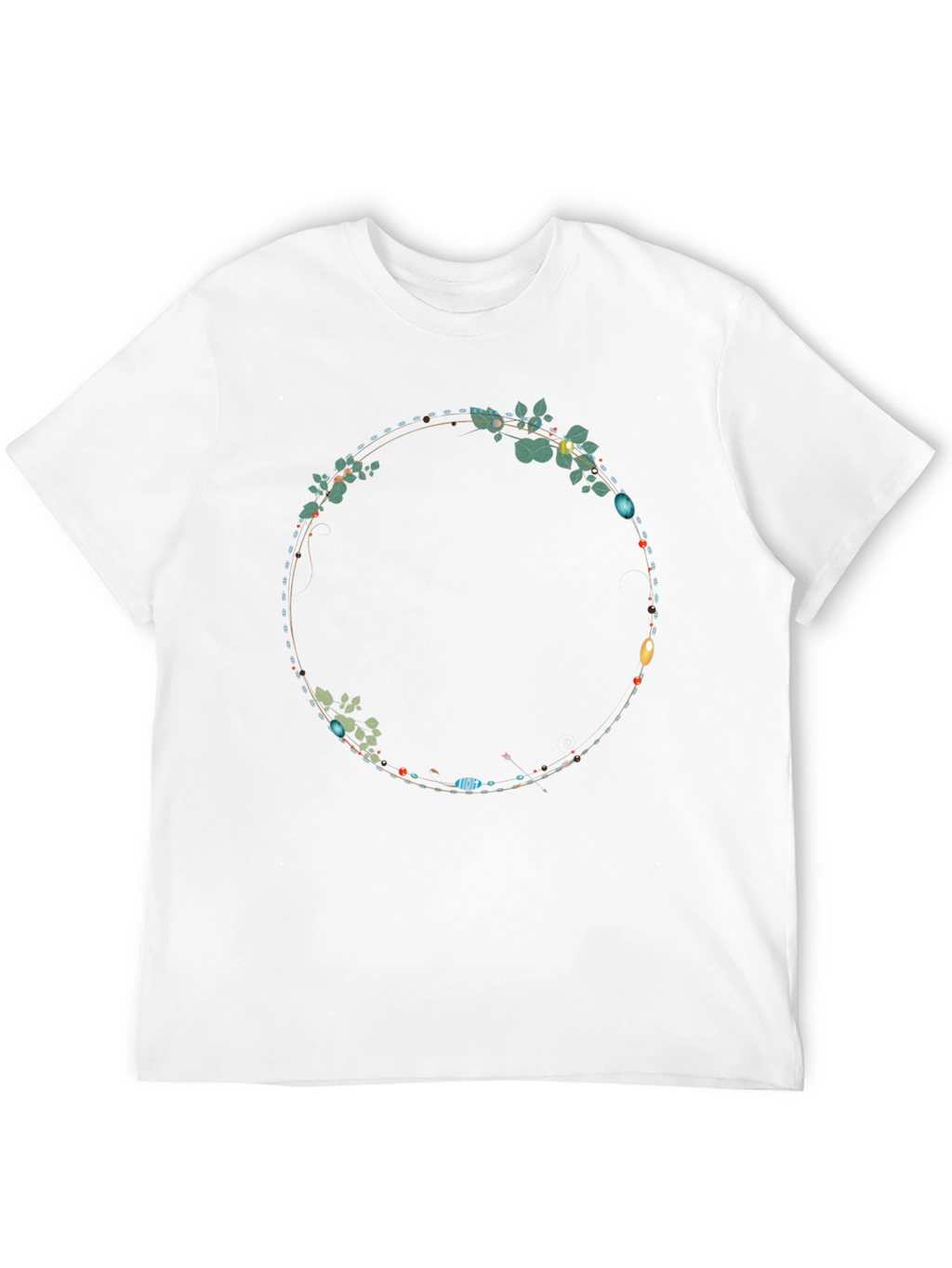 Floral Circle Graphic Tee - Stylish Casual Wear