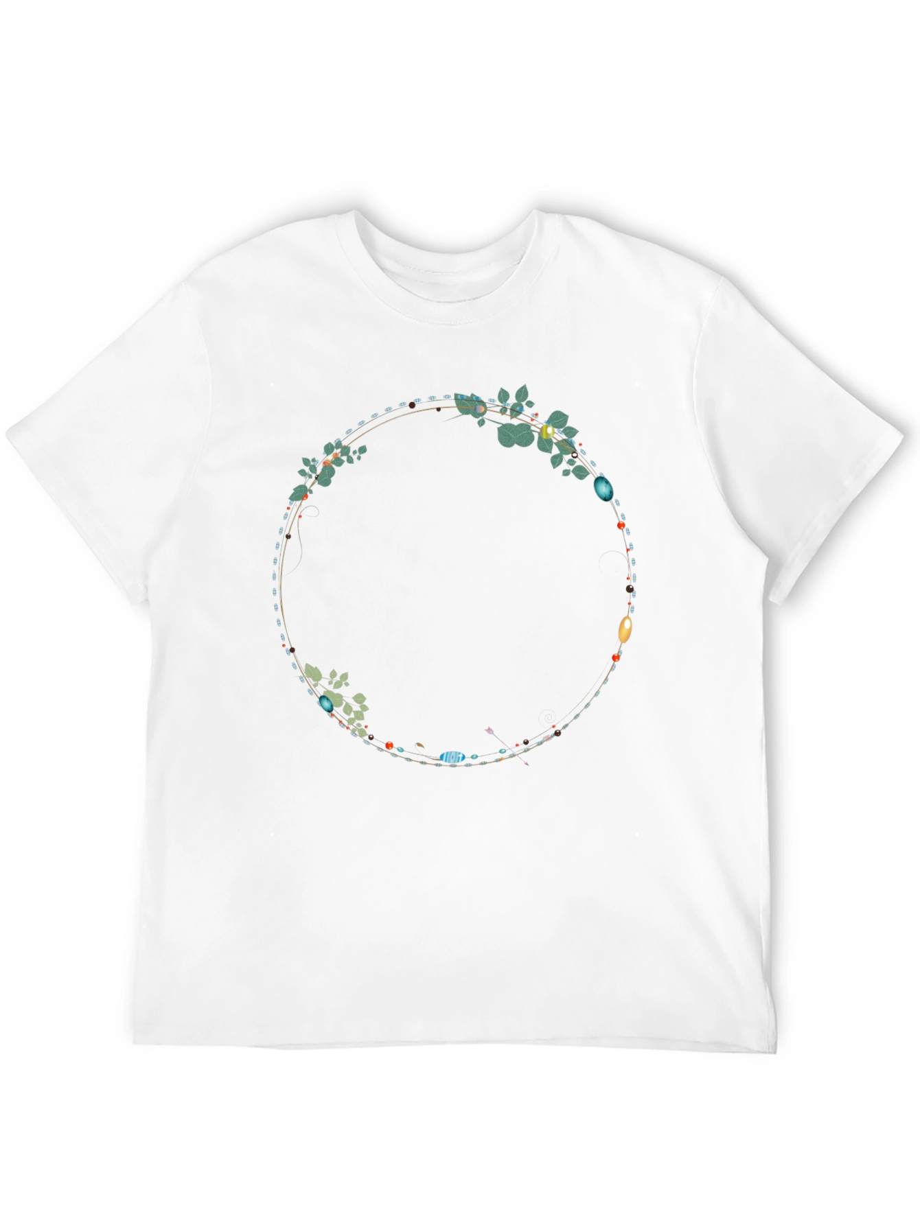Floral Circle Graphic Tee - Stylish Casual Wear