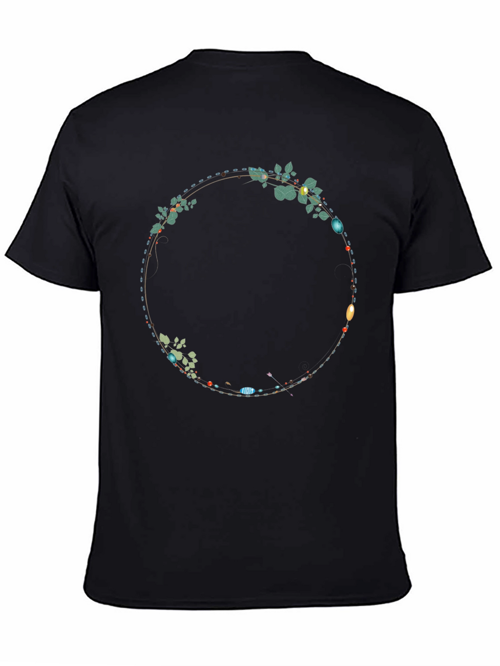 Floral Circle Graphic Tee - Stylish Casual Wear