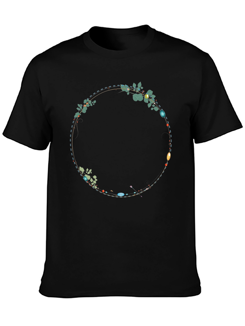 Floral Circle Graphic Tee - Stylish Casual Wear