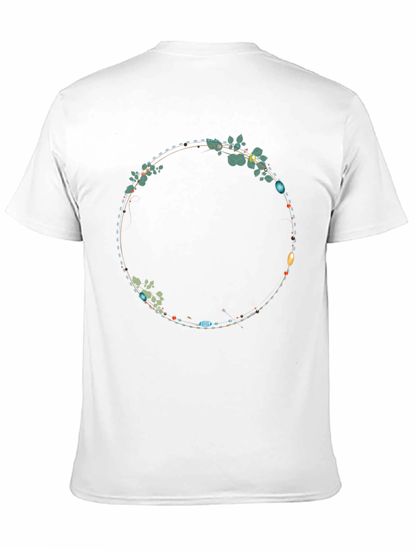 Floral Circle Graphic Tee - Stylish Casual Wear
