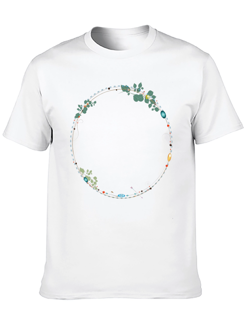 Floral Circle Graphic Tee - Stylish Casual Wear
