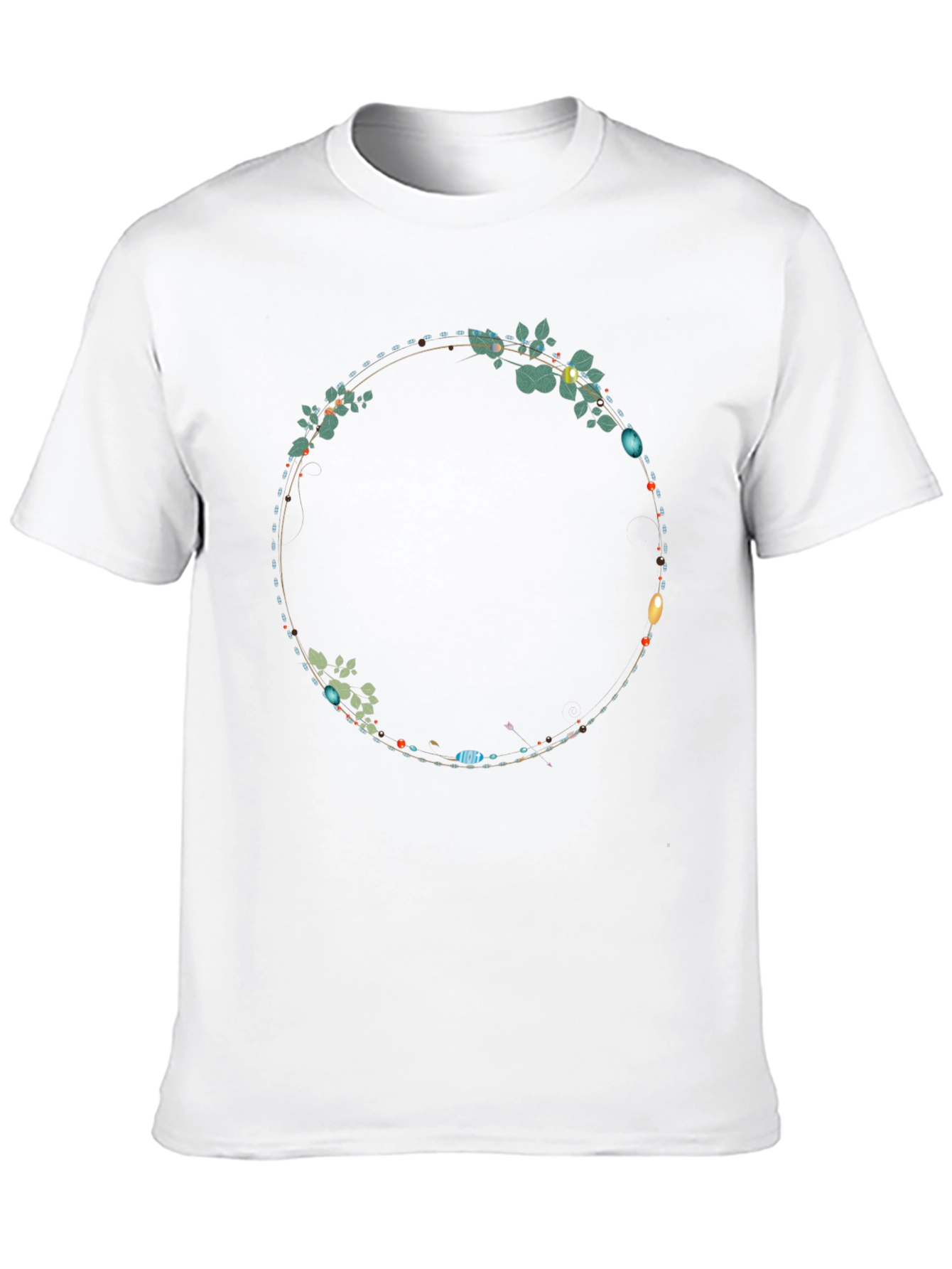 Floral Circle Graphic Tee - Stylish Casual Wear