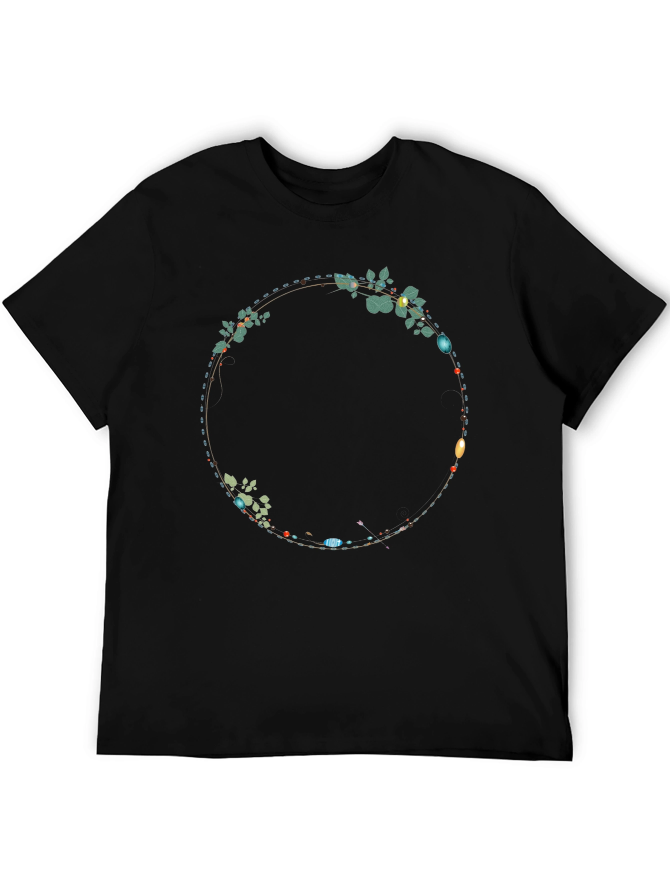 Floral Circle Graphic Tee - Stylish Casual Wear