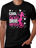 Cool Girls Unicycle Graphic Tee - Black Cotton T-Shirt