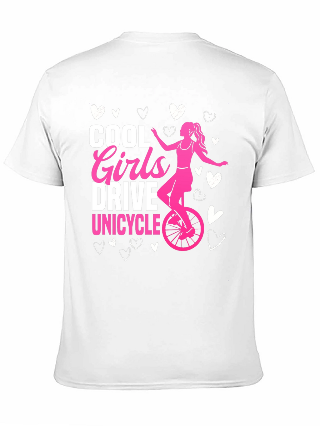 Cool Girls Unicycle Graphic Tee - Black Cotton T-Shirt