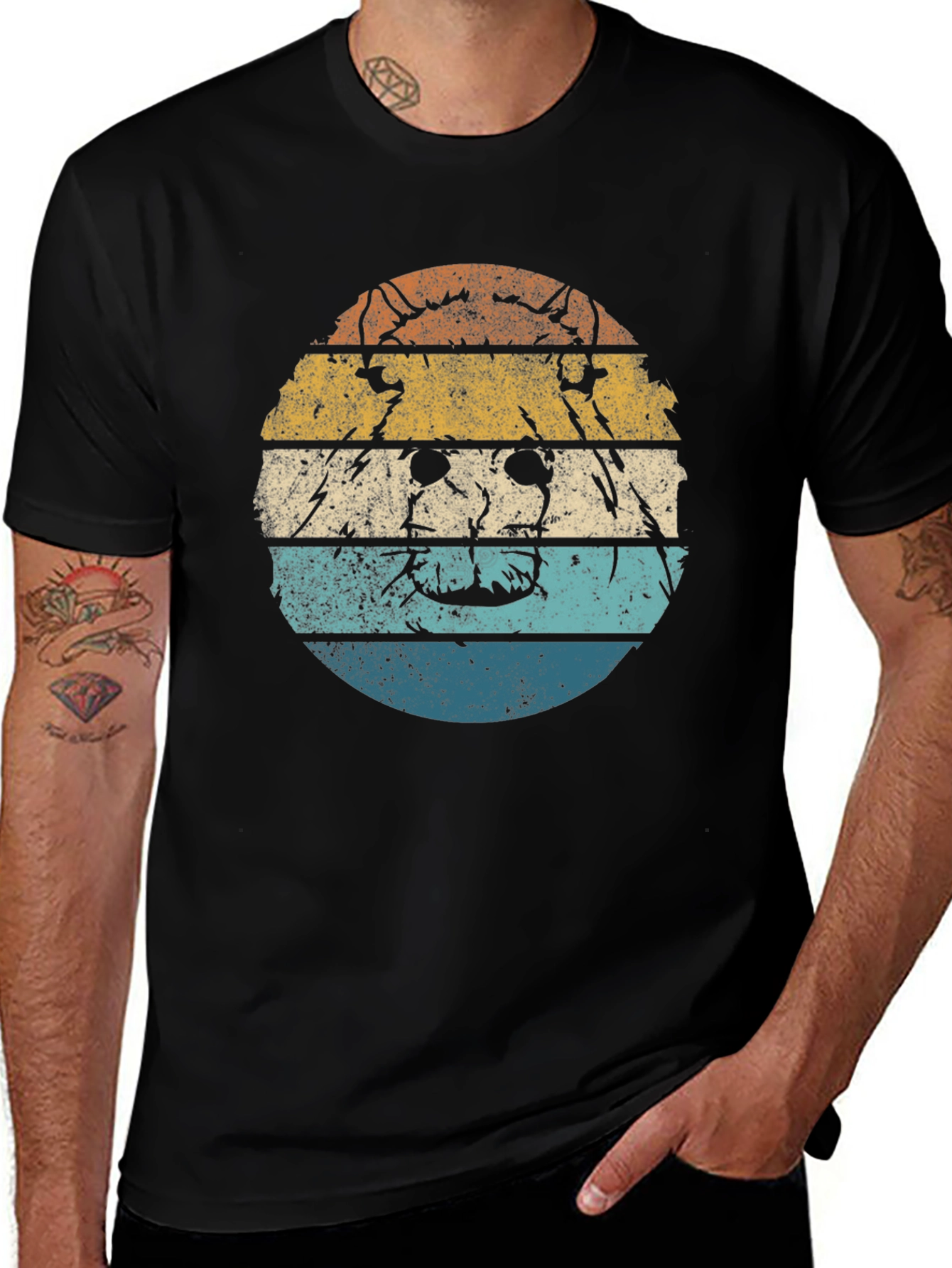 Retro Dog Graphic Tee - Vintage Style T-Shirt