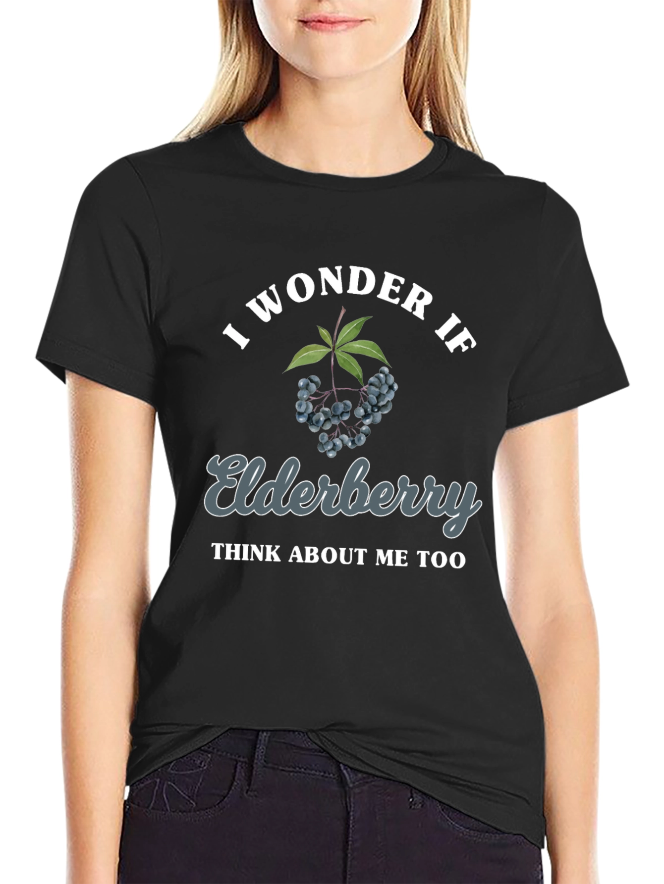 Elderberry Graphic Tee - I Wonder If You Think of Me Too!