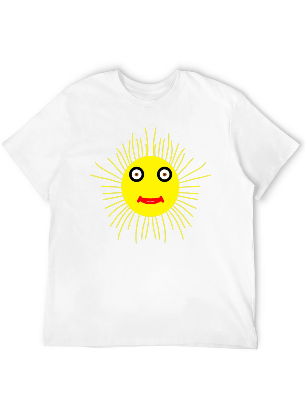 Smiling Sun Graphic Black T-Shirt - Casual Comfort