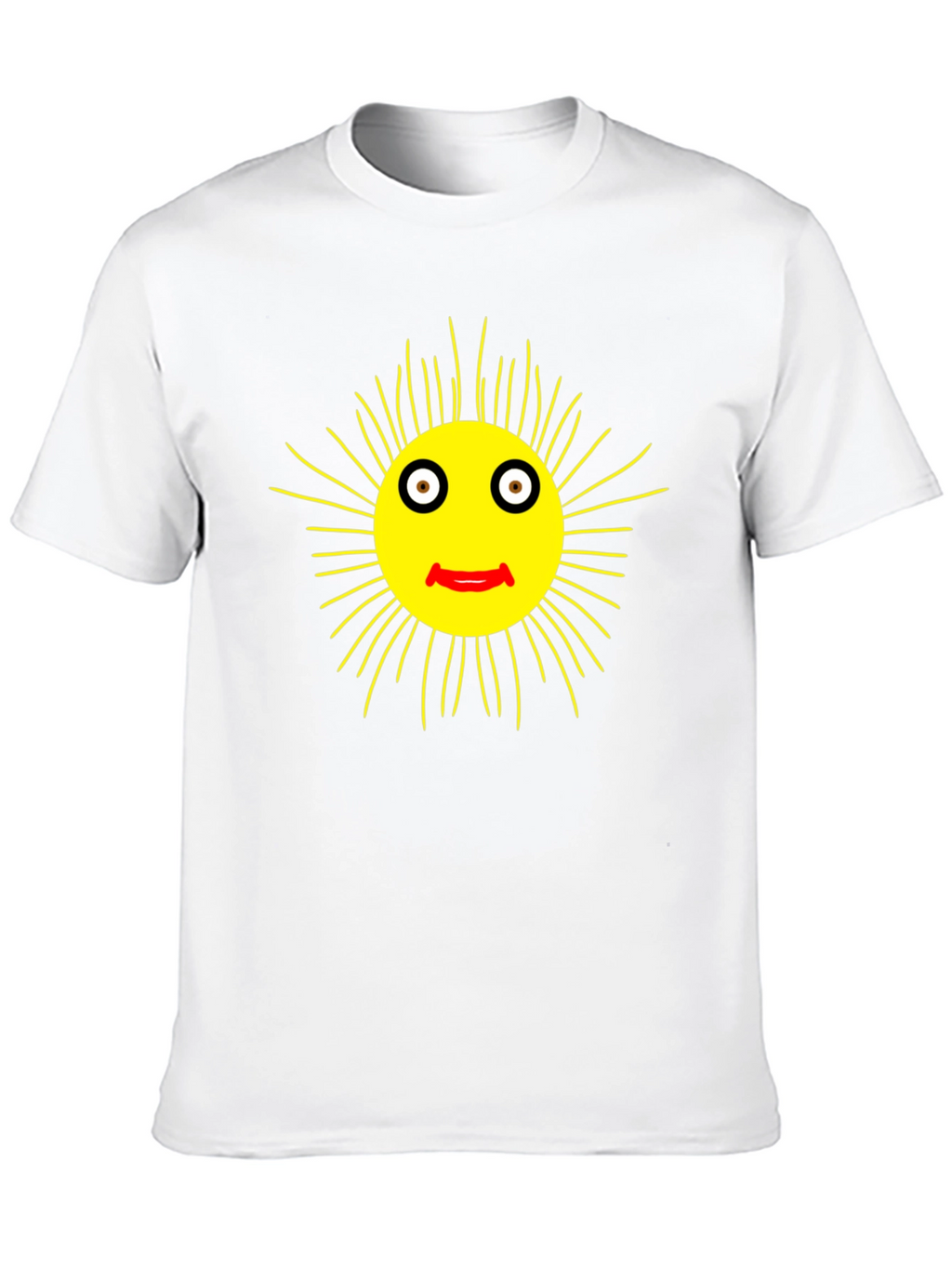 Smiling Sun Graphic Black T-Shirt - Casual Comfort