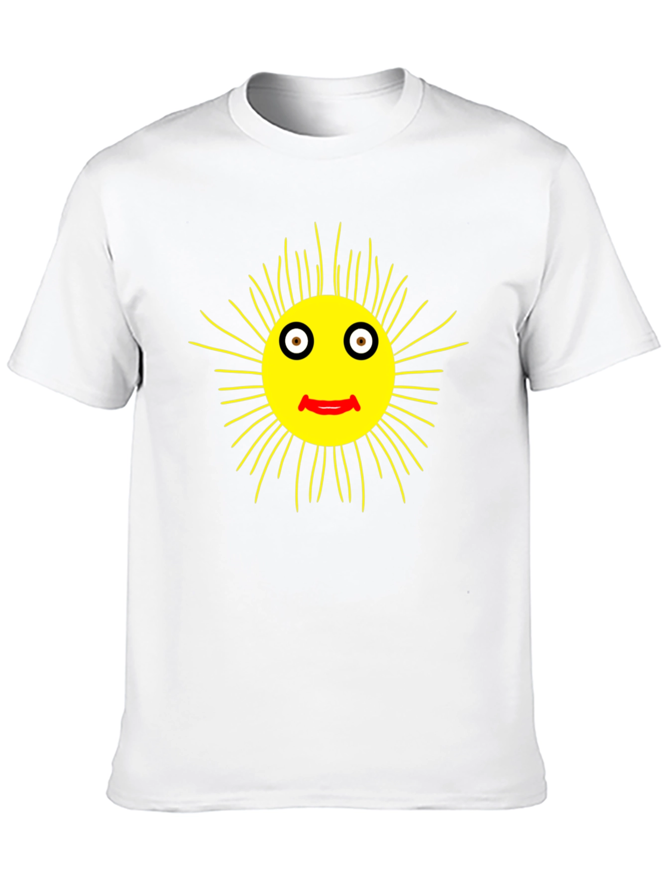 Smiling Sun Graphic Black T-Shirt - Casual Comfort