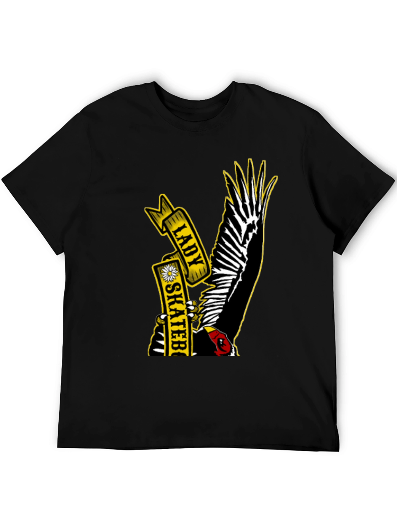 Lady Skateboarder Vulture Graphic T-Shirt