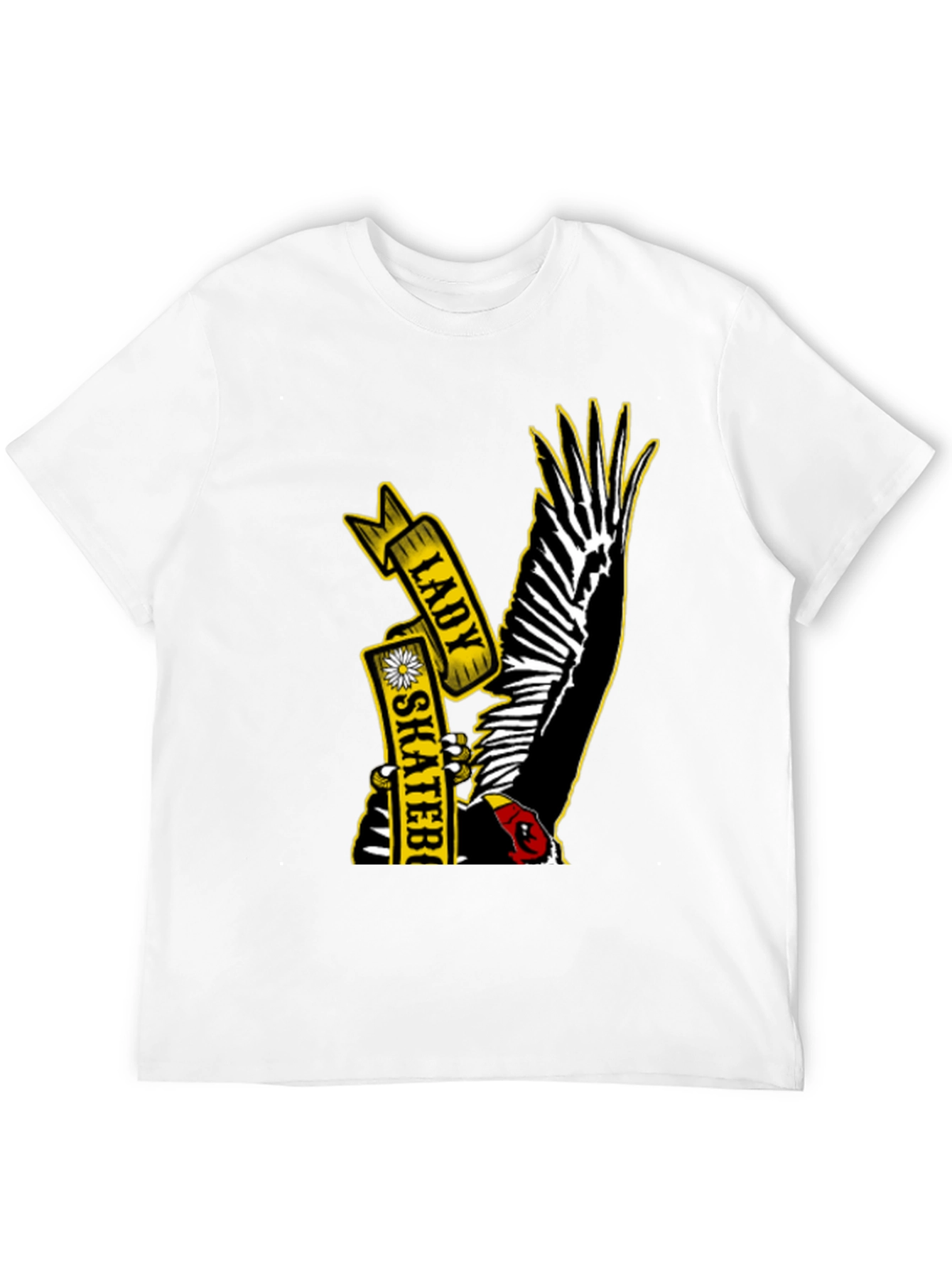 Lady Skateboarder Vulture Graphic T-Shirt