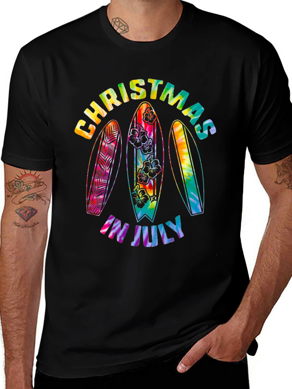 Christmas in July Surfboard T-Shirt