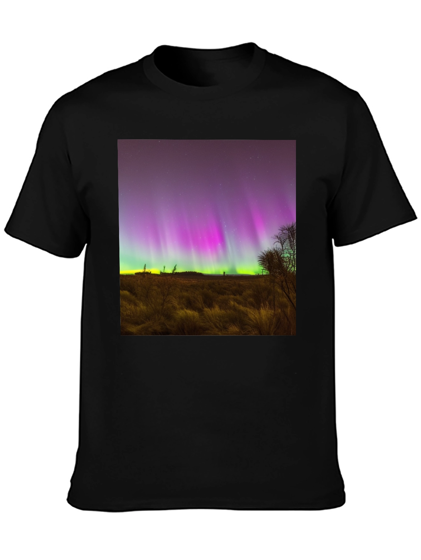 Aurora Borealis Graphic Tee - Night Sky T-Shirt