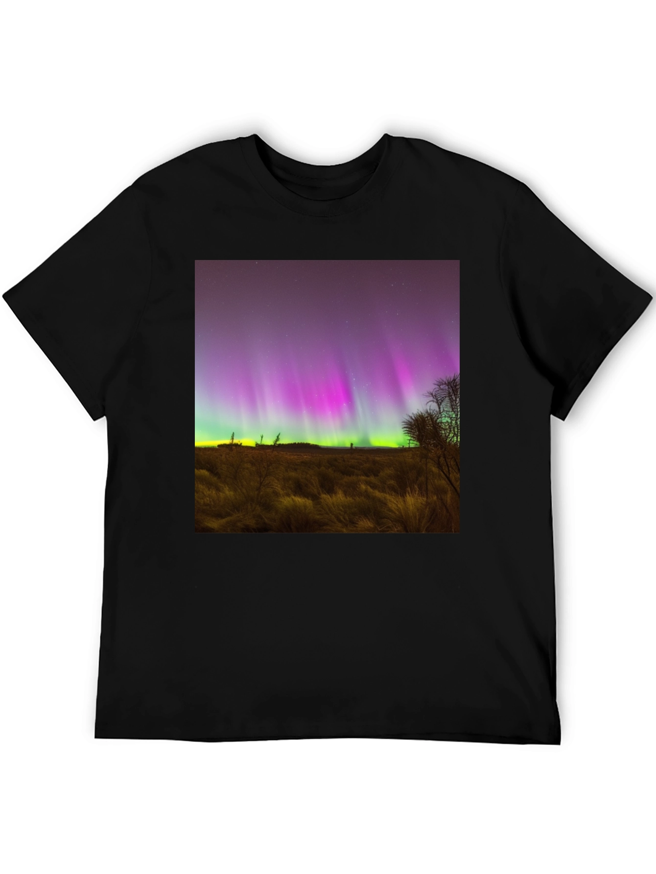 Aurora Borealis Graphic Tee - Night Sky T-Shirt
