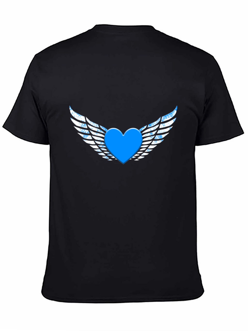 Heart with Wings Graphic Black T-Shirt