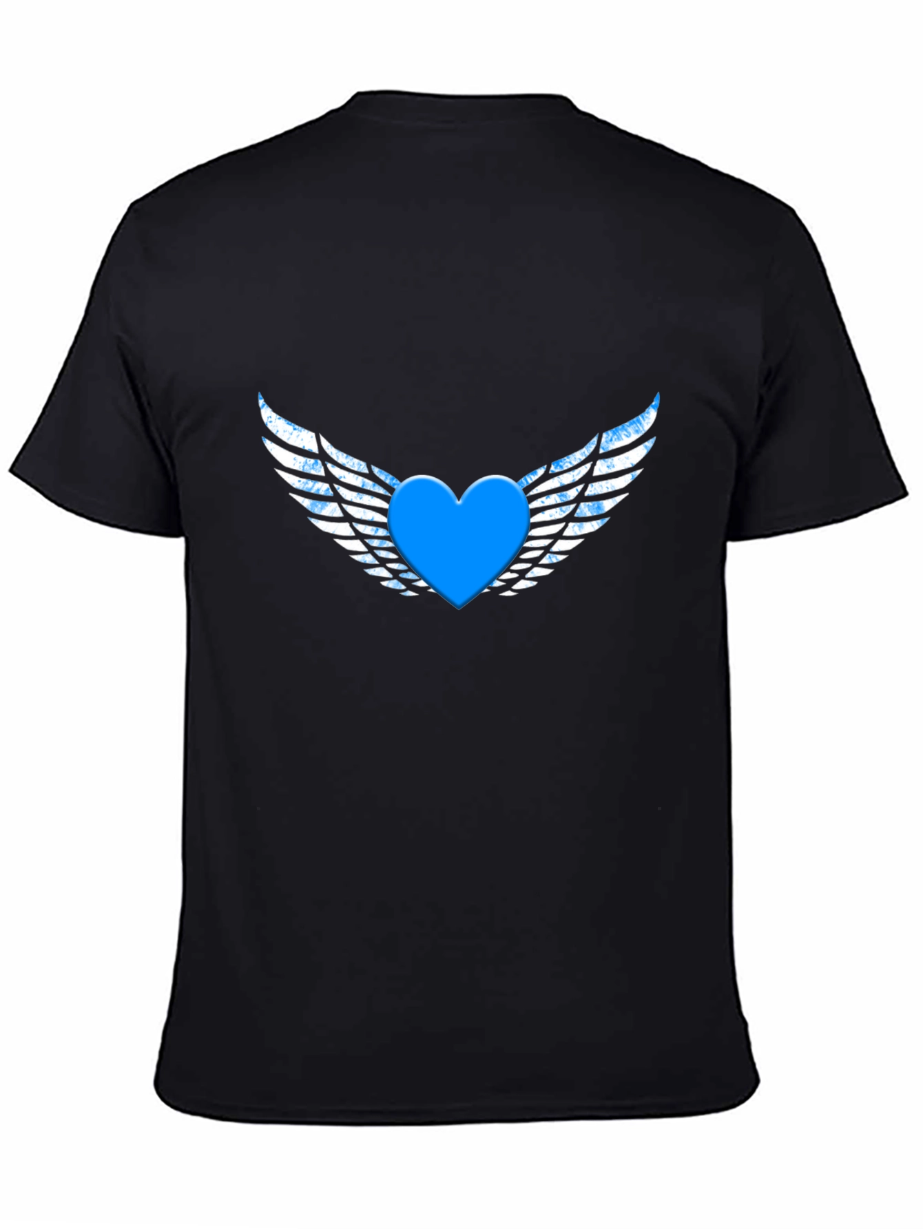 Heart with Wings Graphic Black T-Shirt