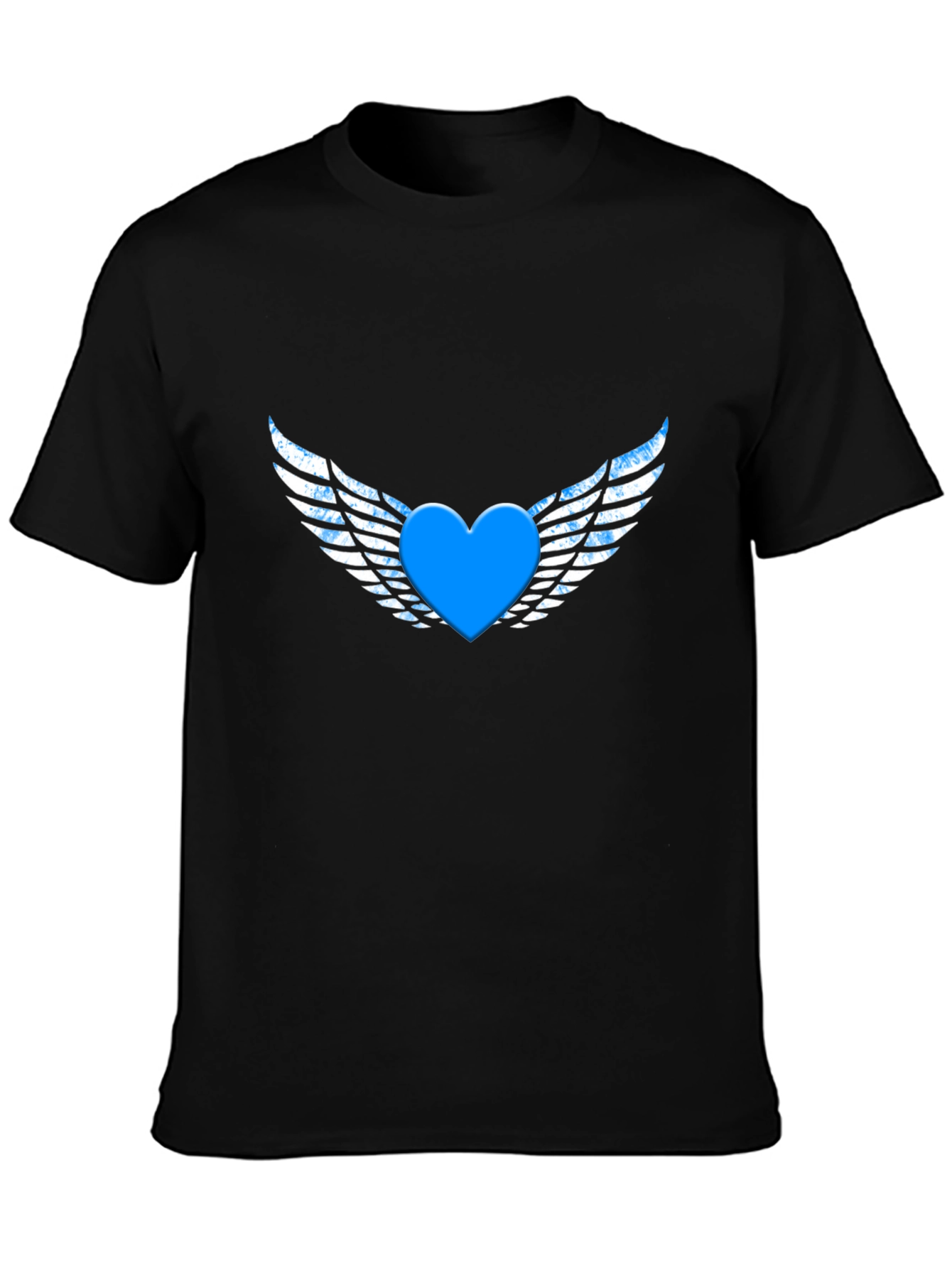 Heart with Wings Graphic Black T-Shirt