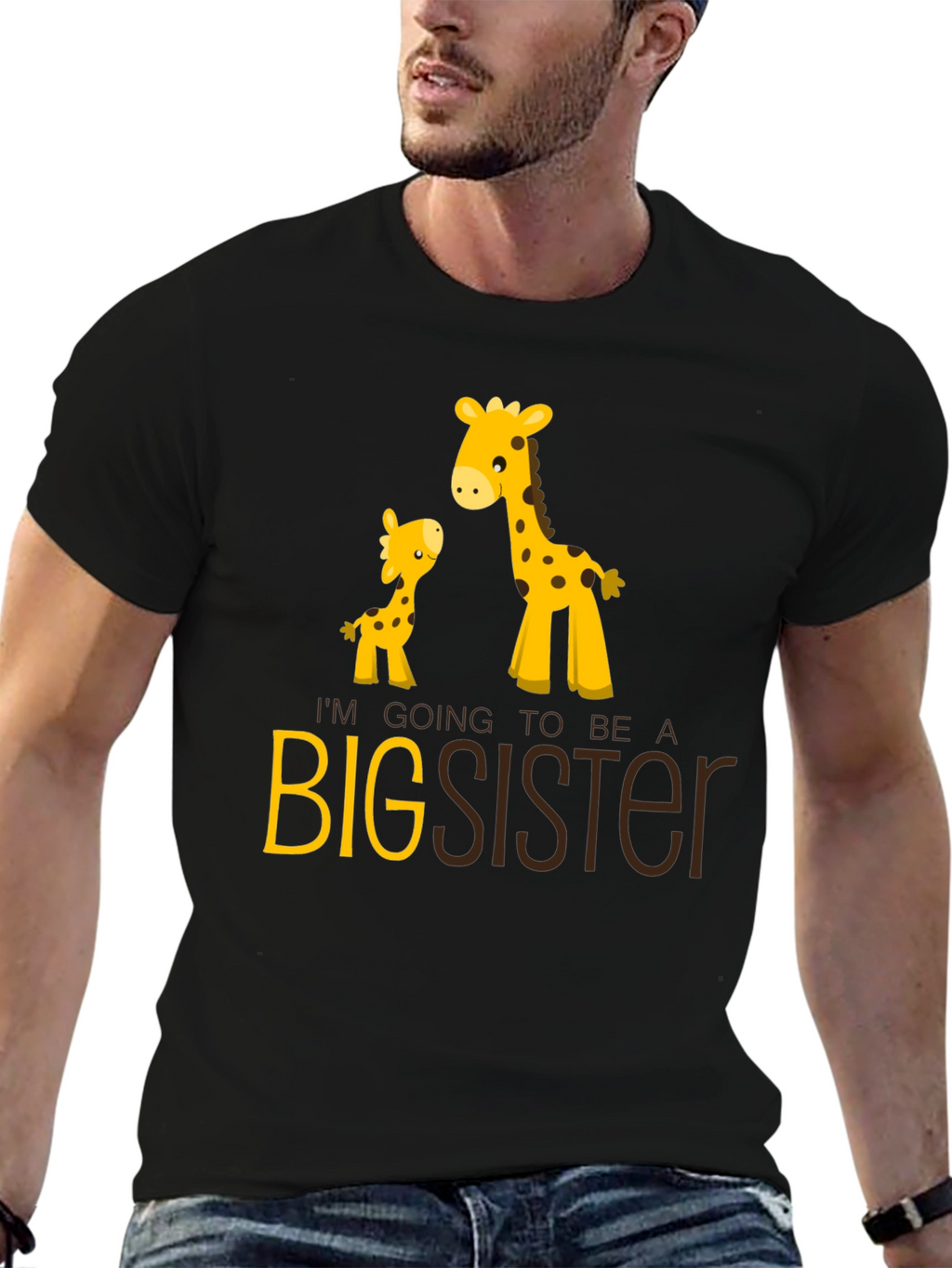 Big Sister Giraffe Graphic Tee