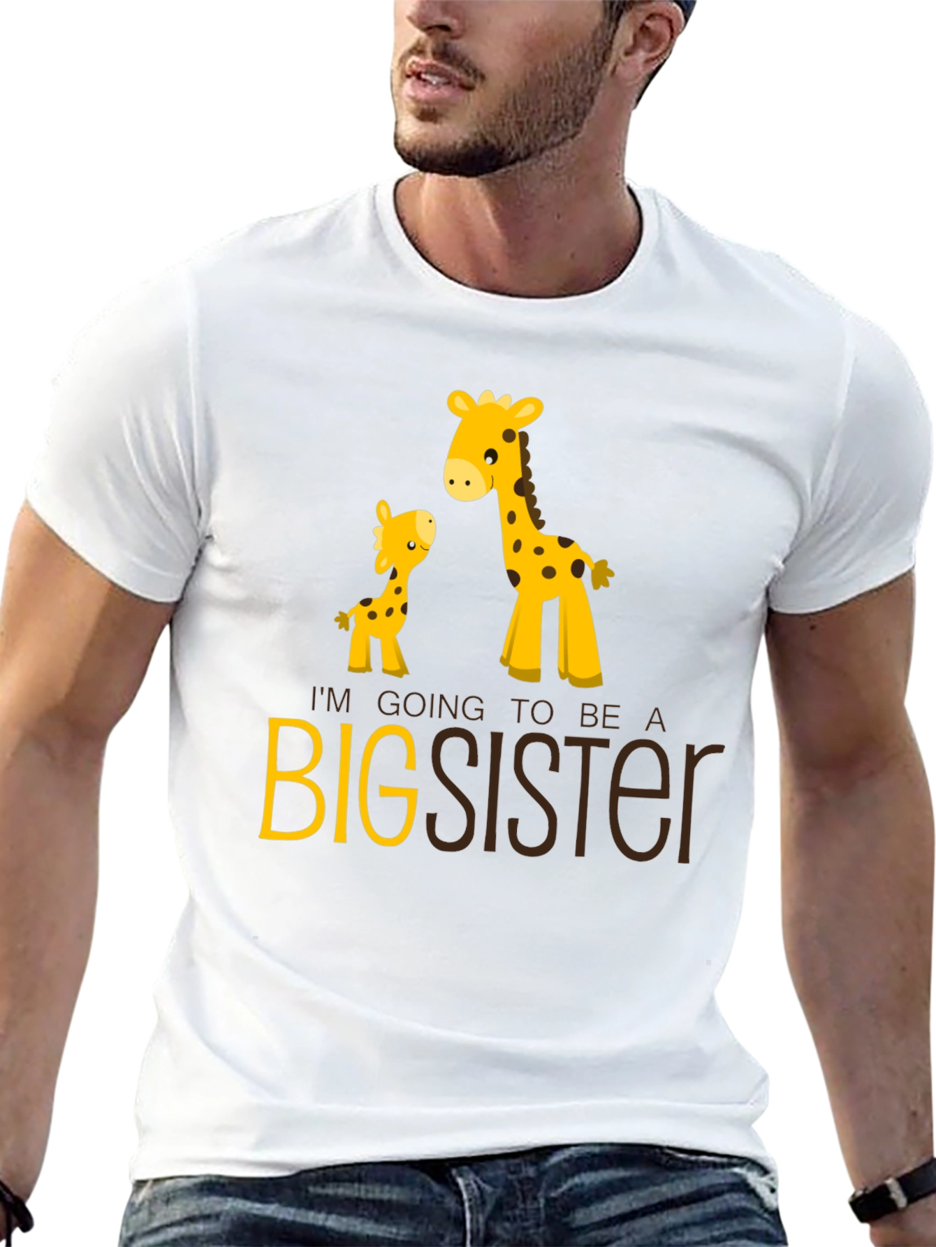Big Sister Giraffe Graphic Tee