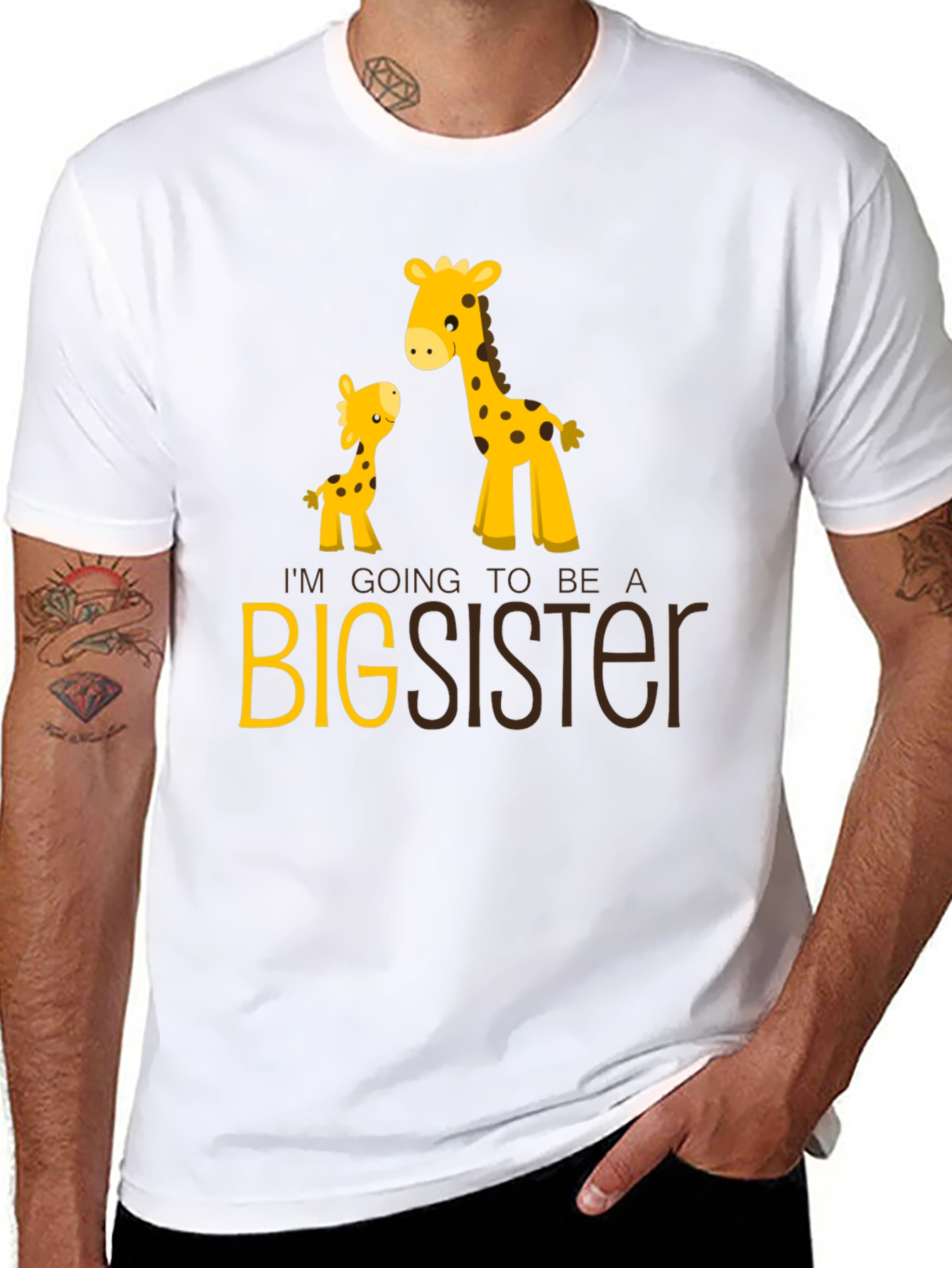Big Sister Giraffe Graphic Tee