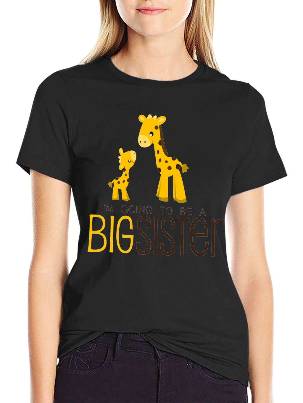Big Sister Giraffe Graphic Tee