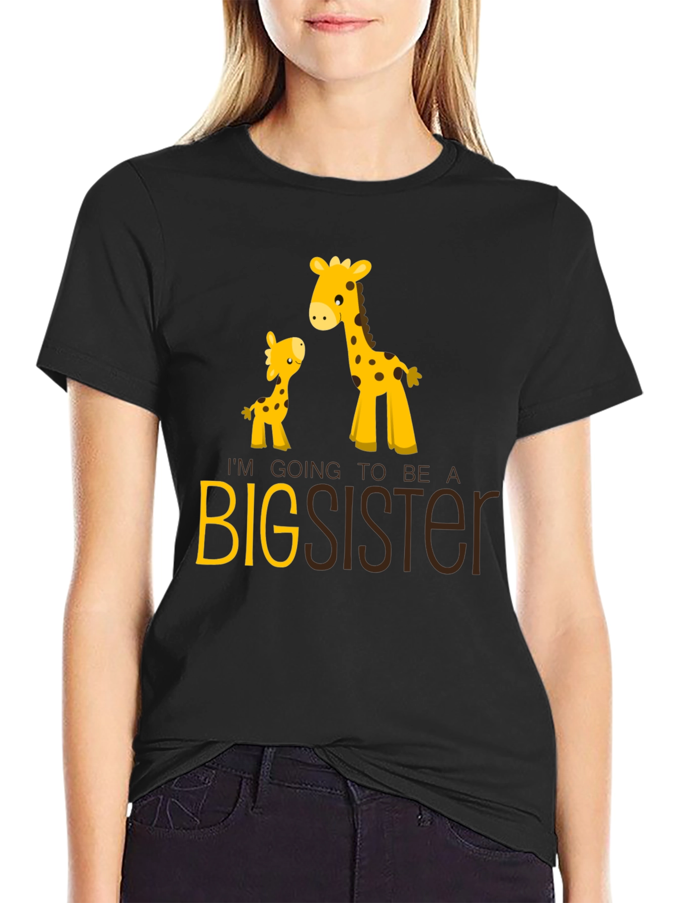 Big Sister Giraffe Graphic Tee