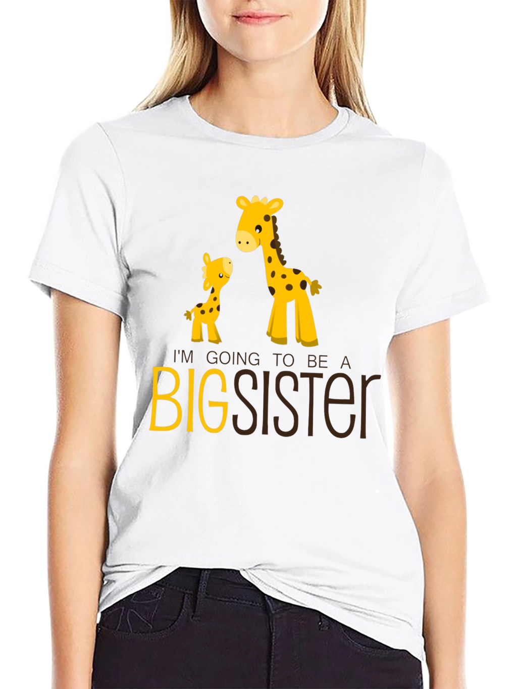Big Sister Giraffe Graphic Tee