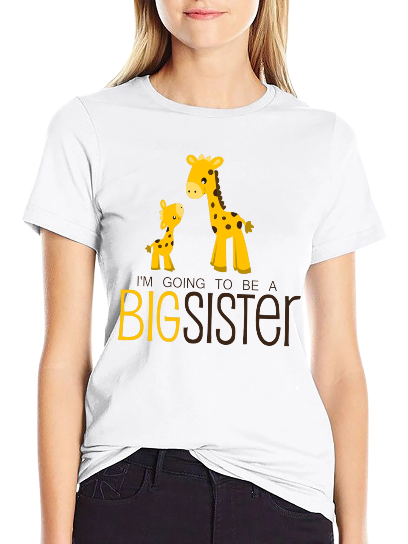 Big Sister Giraffe Graphic Tee
