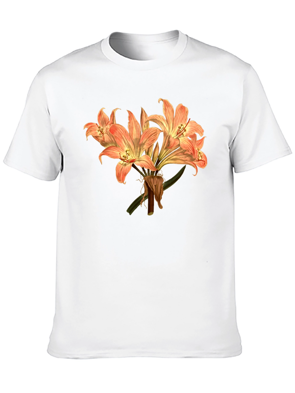 Floral Lily Graphic Tee - Black