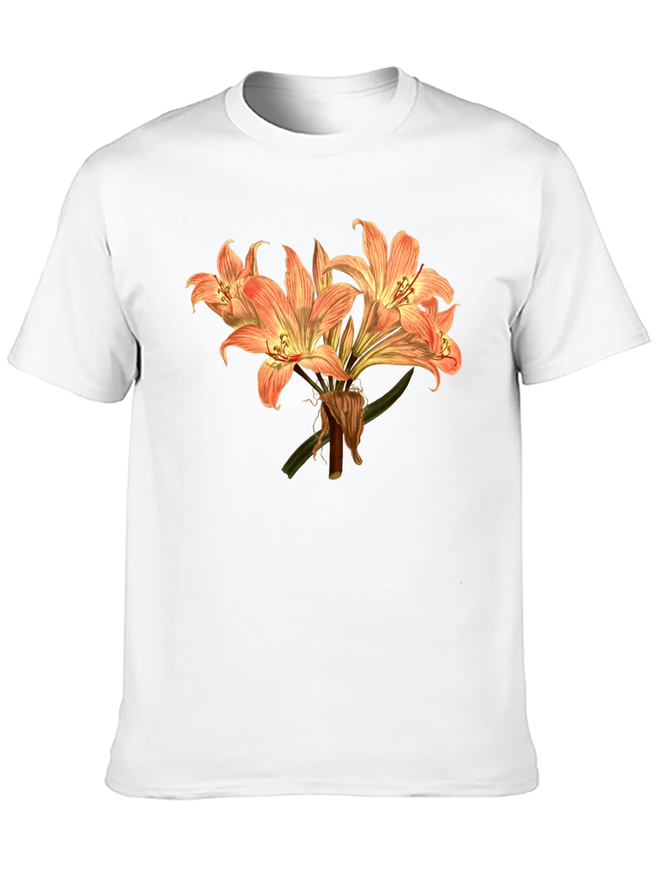 Floral Lily Graphic Tee - Black