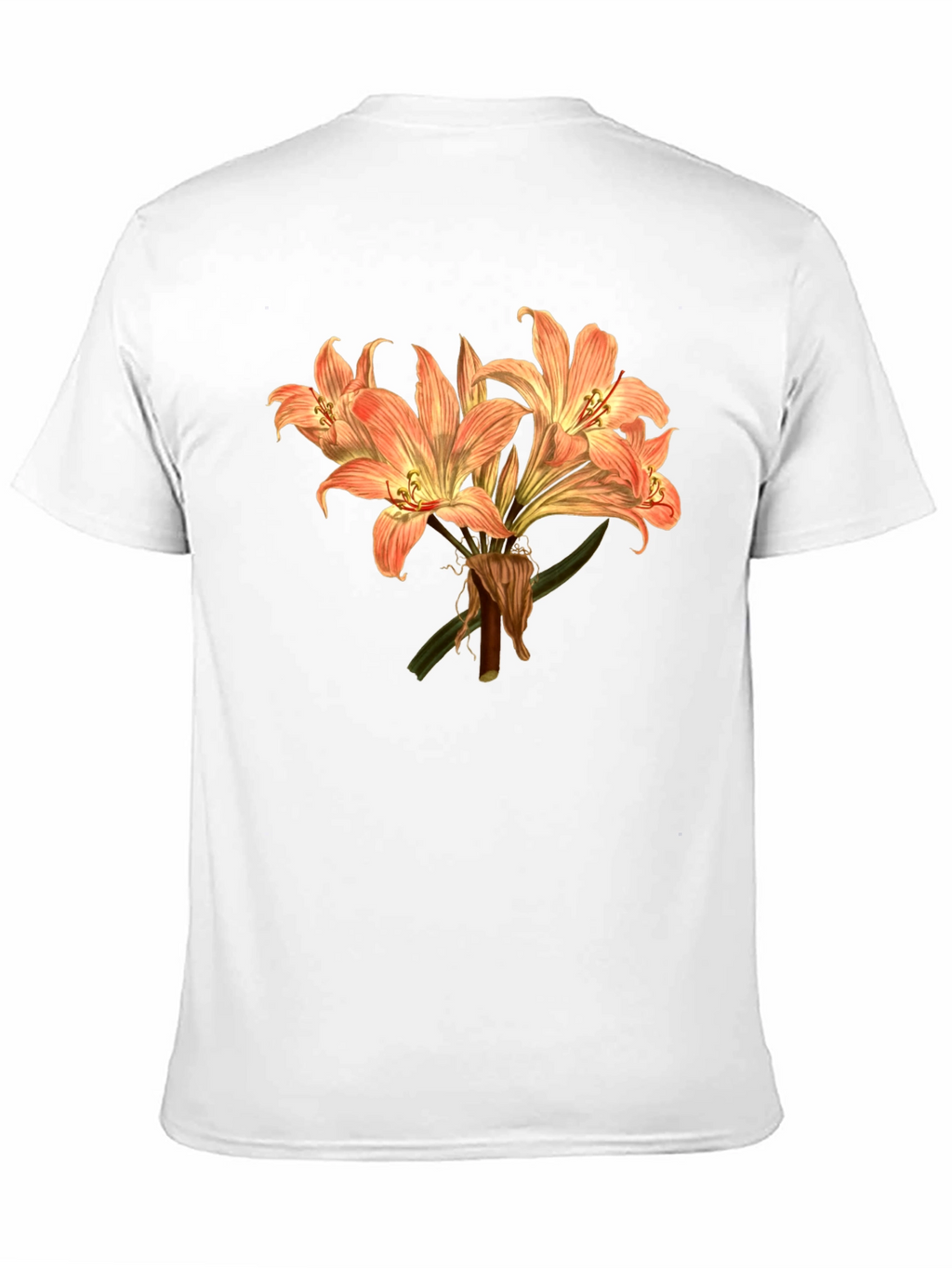 Floral Lily Graphic Tee - Black