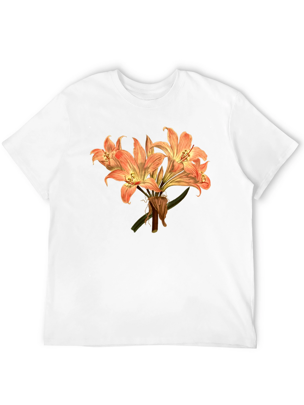 Floral Lily Graphic Tee - Black