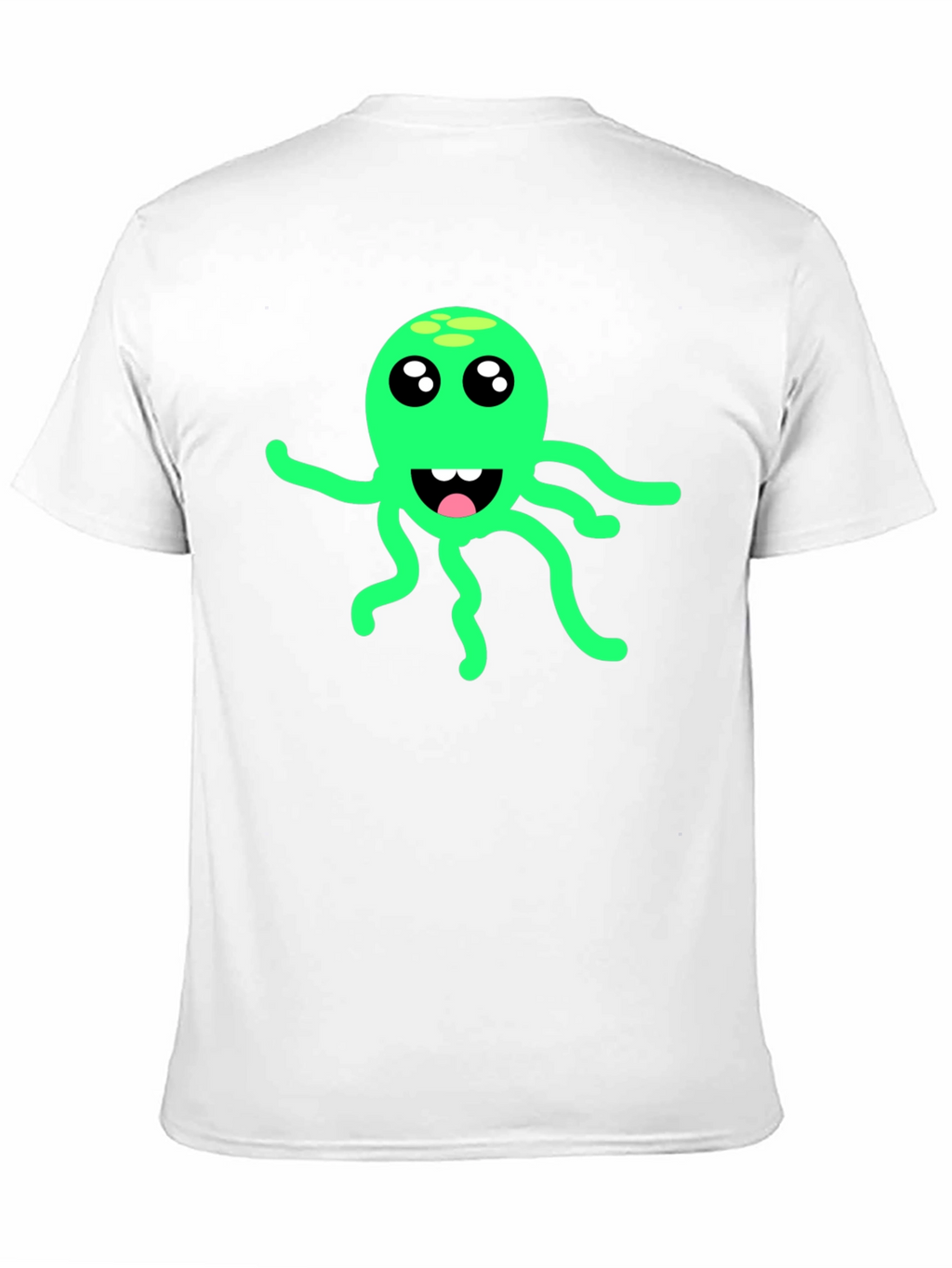 Green Octopus Graphic Black T-Shirt
