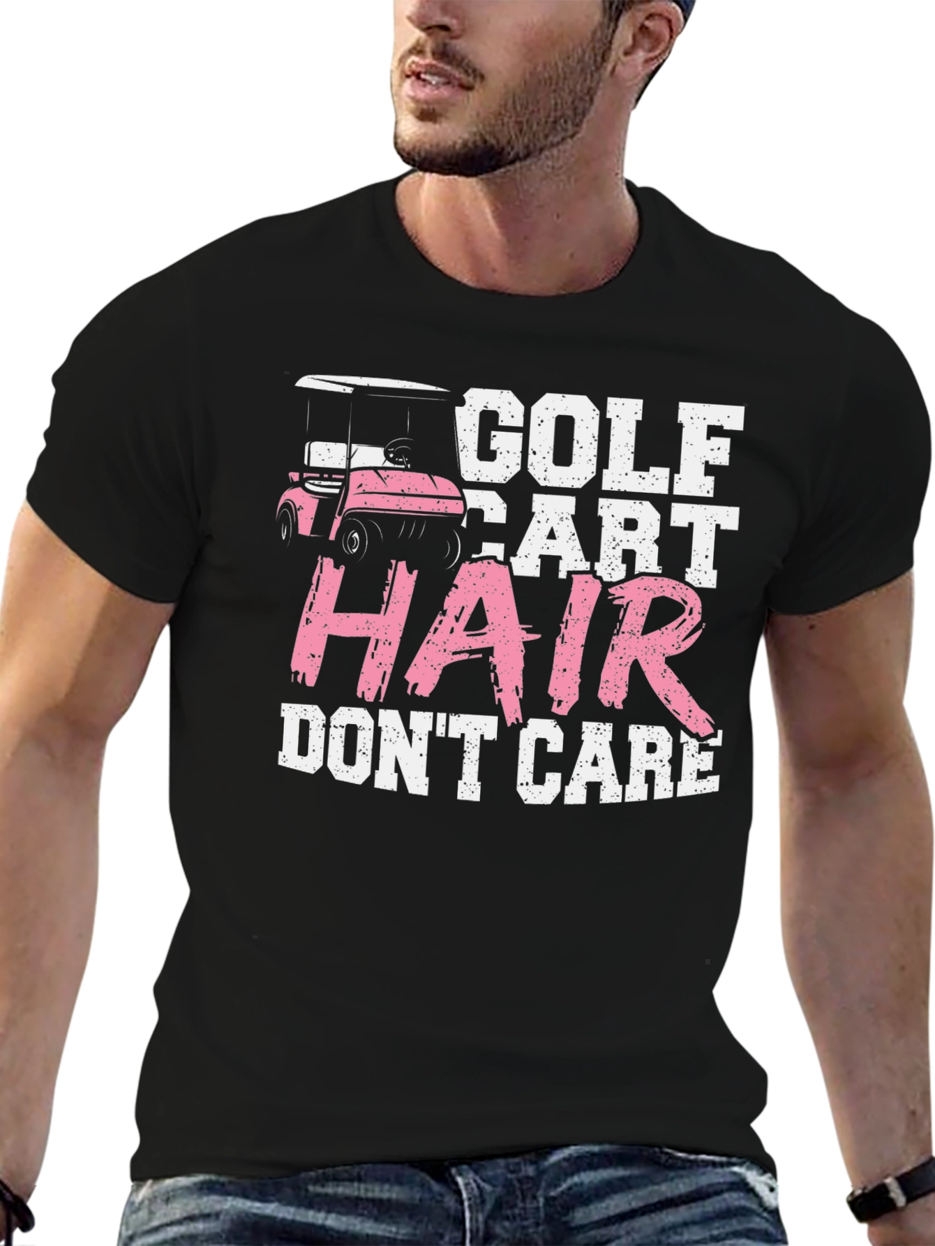 Golf Cart Hair Dont Care Tee