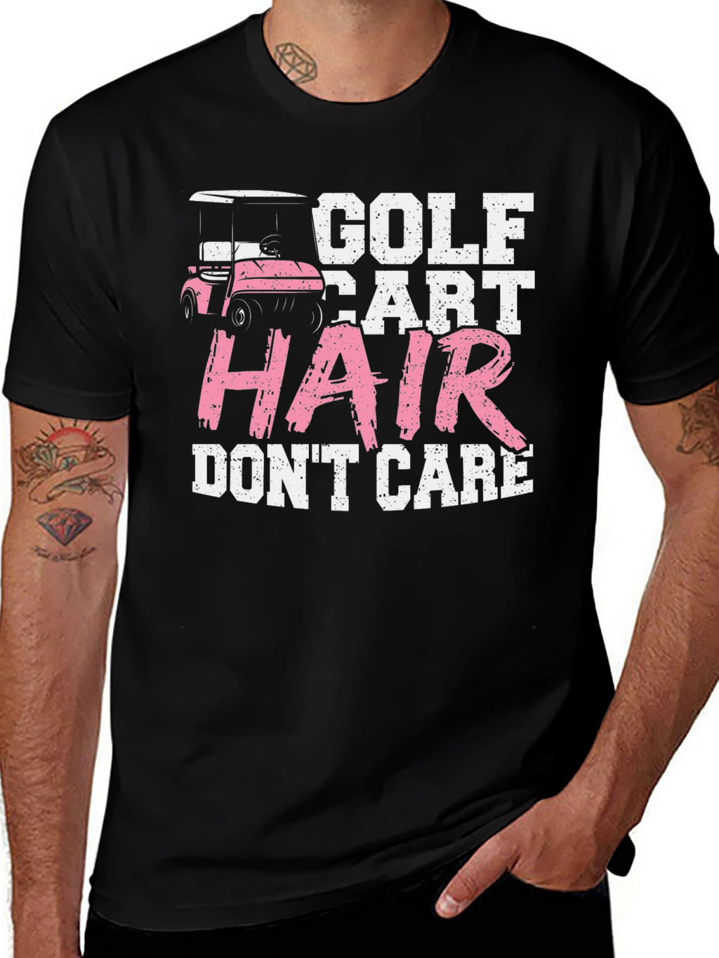 Golf Cart Hair Dont Care Tee