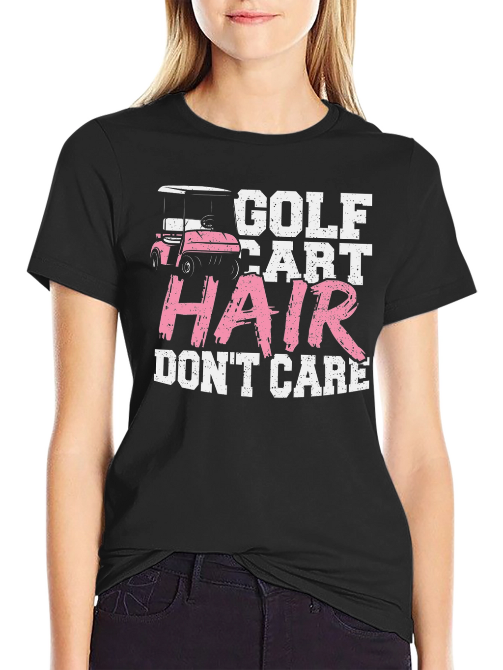 Golf Cart Hair Dont Care Tee