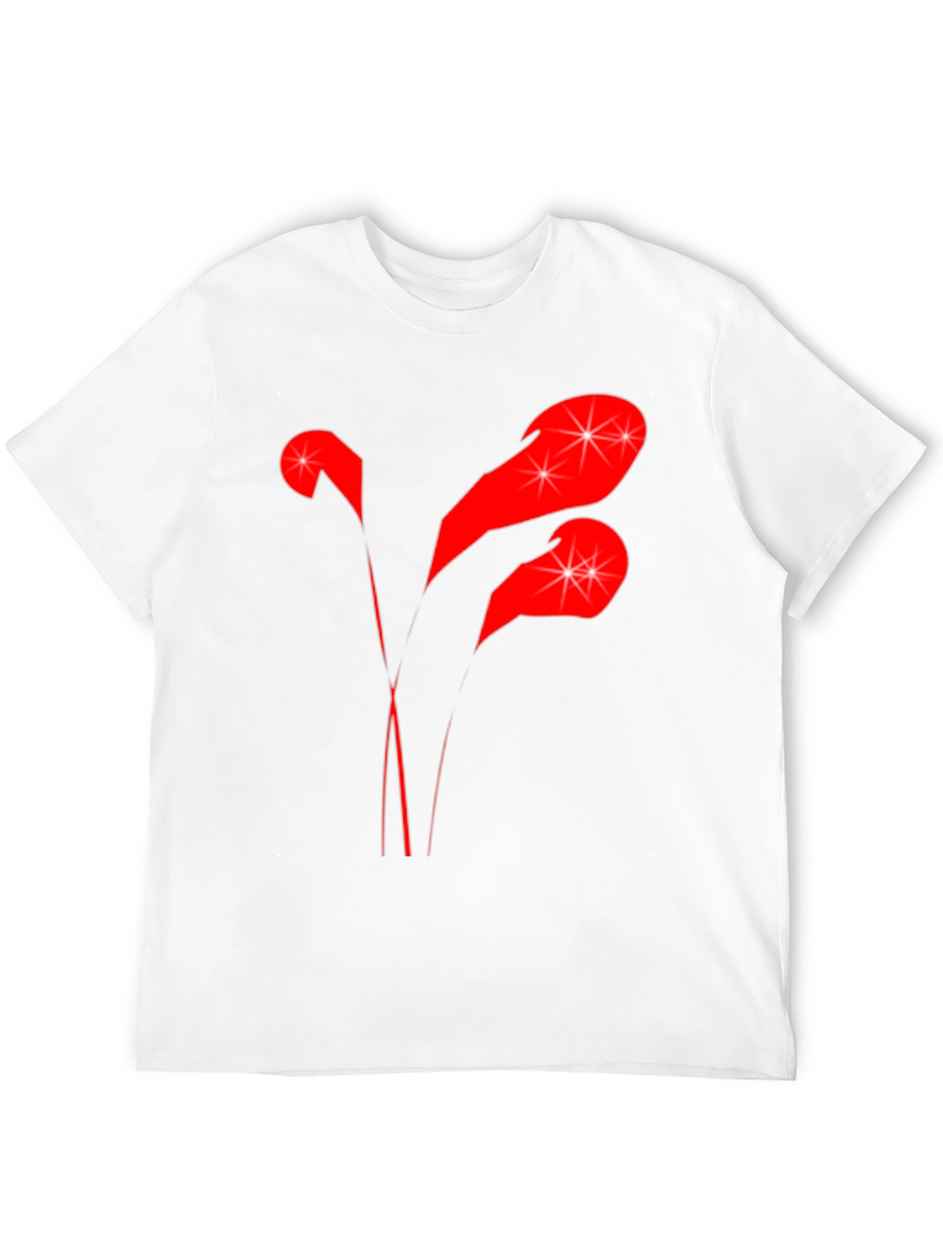 Stylish Black T-Shirt with Abstract Red Graphic