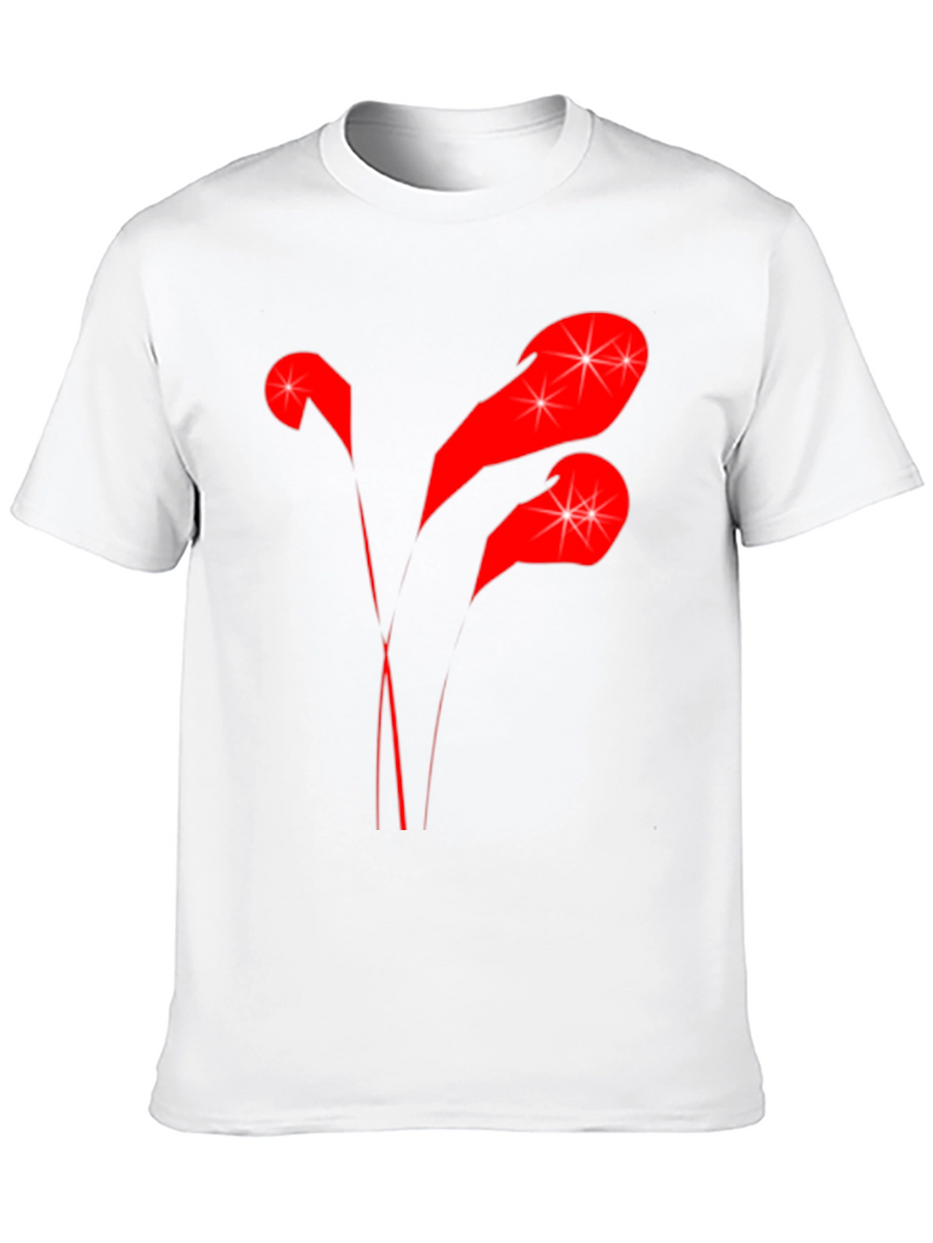 Stylish Black T-Shirt with Abstract Red Graphic