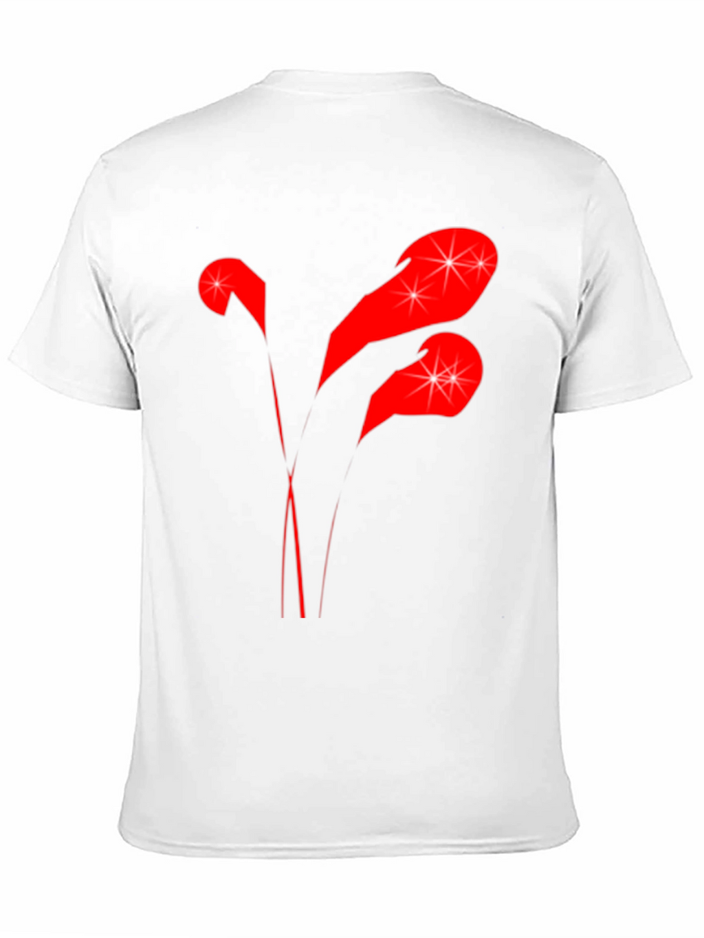 Stylish Black T-Shirt with Abstract Red Graphic