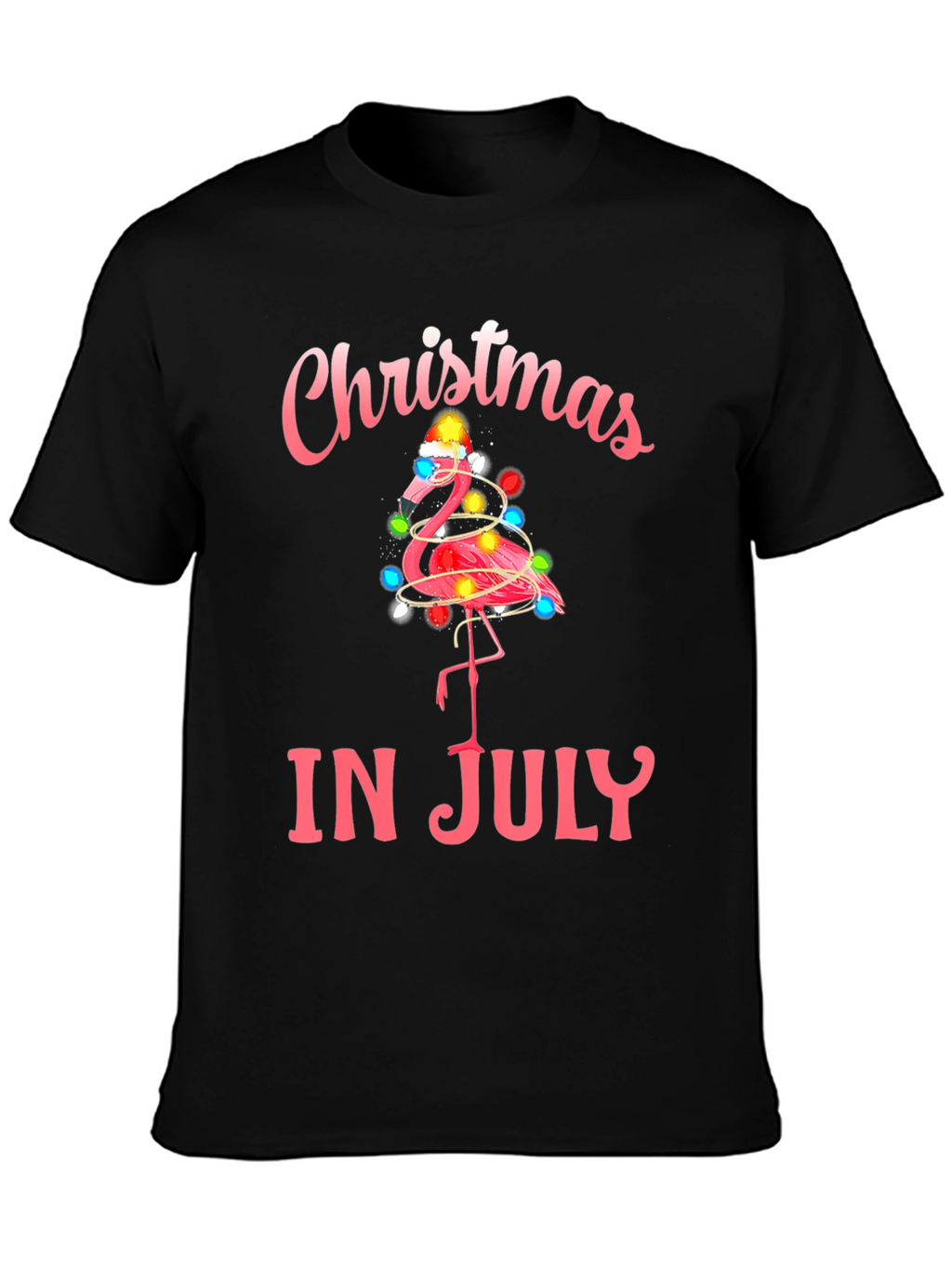 Christmas in July Flamingo T-Shirt