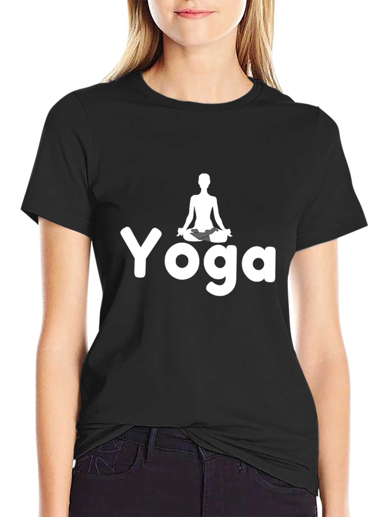 Yoga Graphic Black T-Shirt