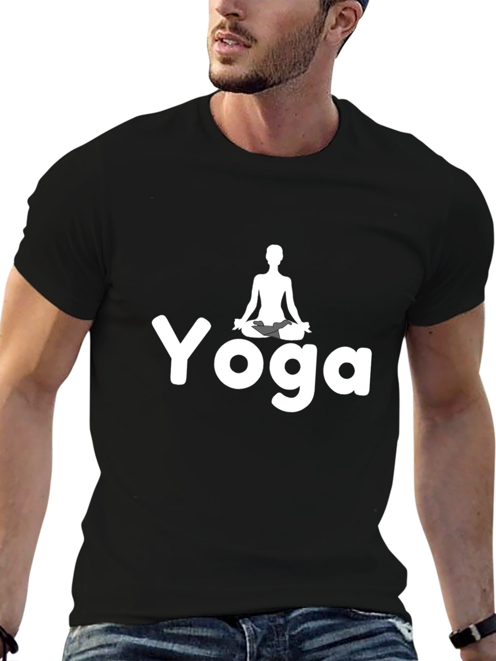 Yoga Graphic Black T-Shirt