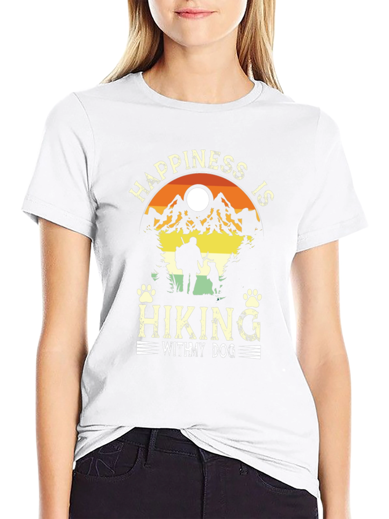 Happiness is Hiking with My Dog T-Shirt