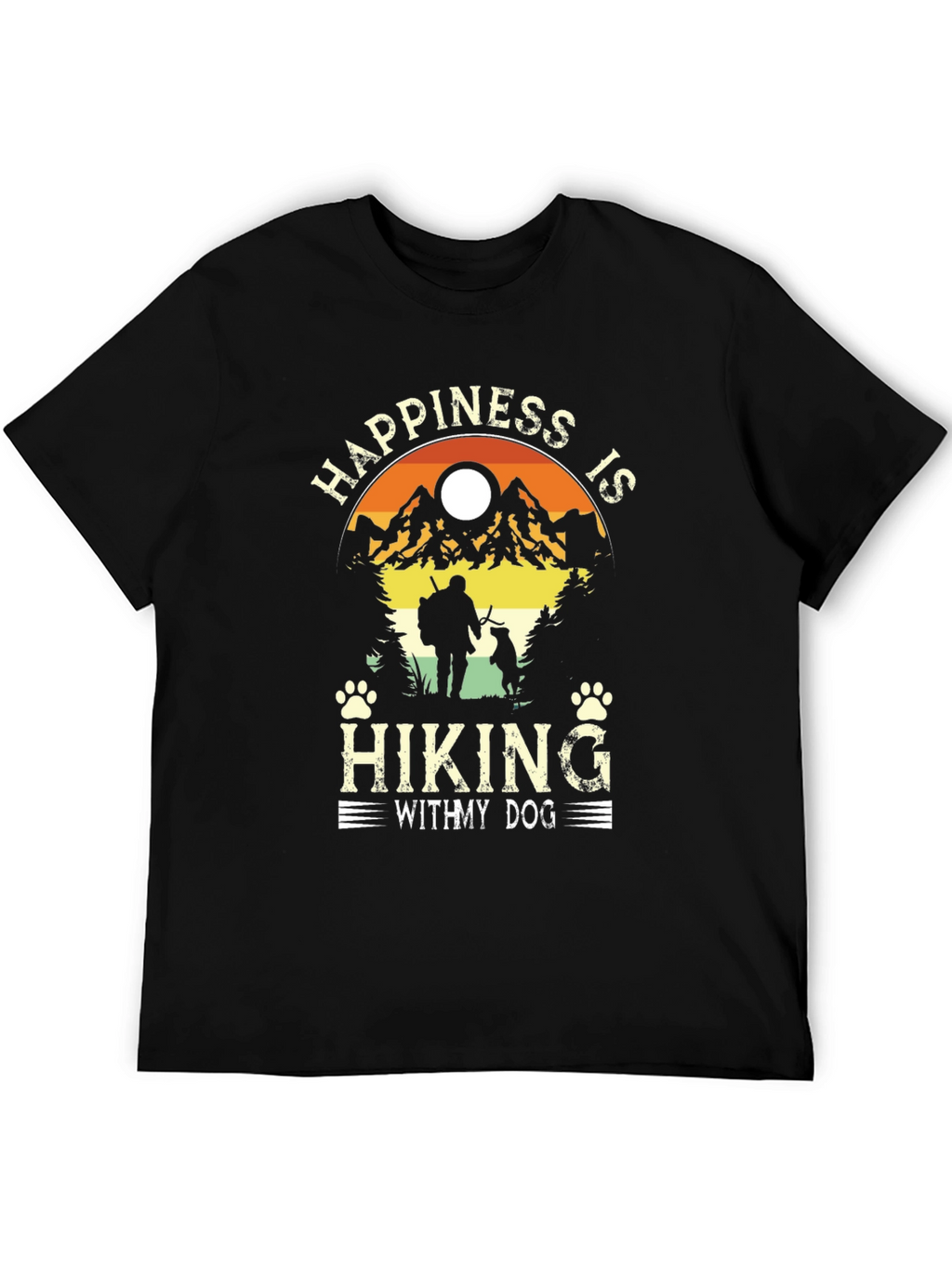 Happiness is Hiking with My Dog T-Shirt