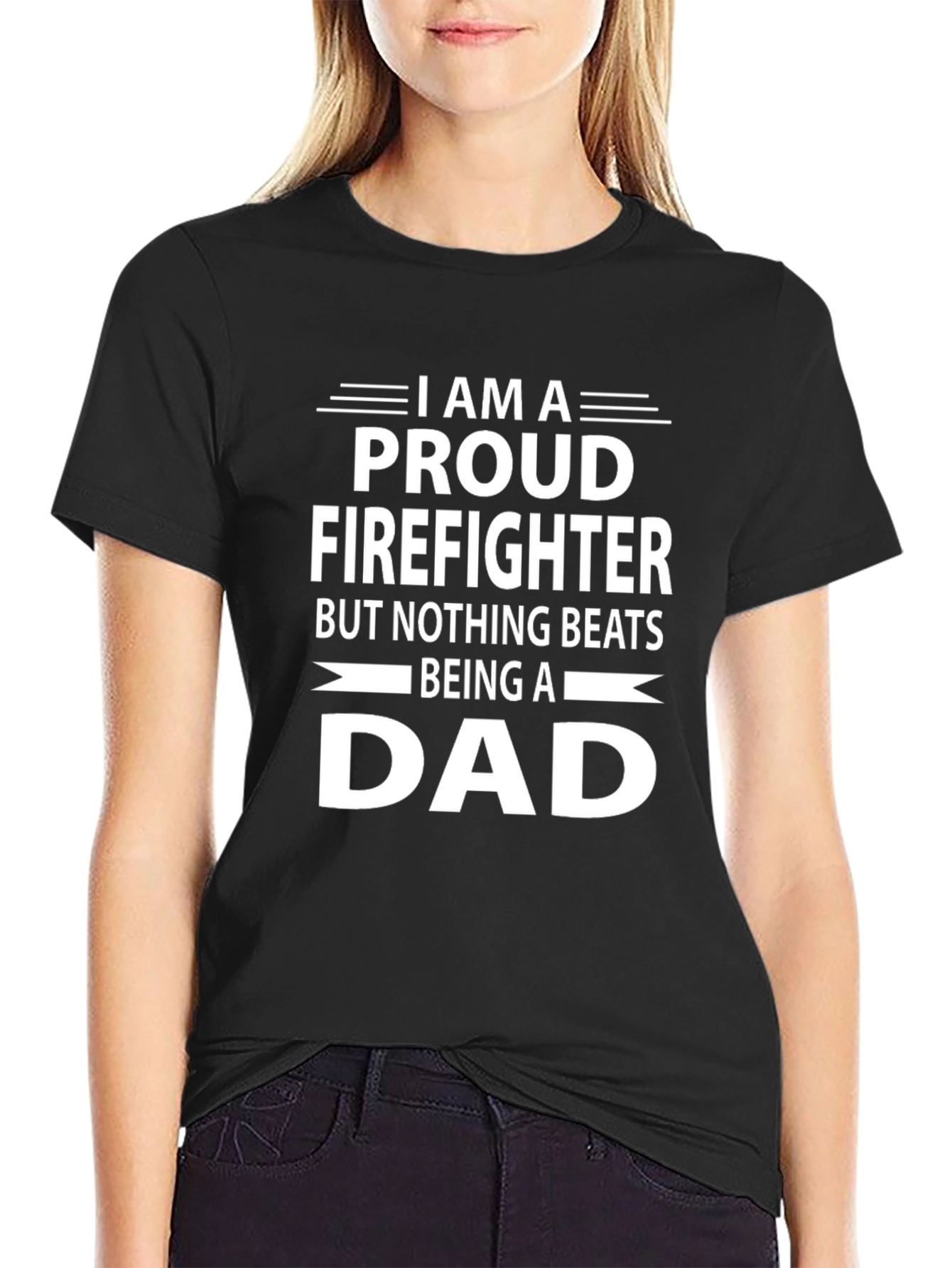 Proud Firefighter Dad T-Shirt